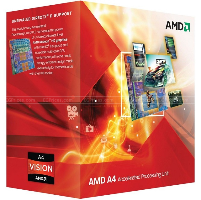 AMD A4-3300 Llano 2.5GHz 1MB Socket FM1 Dual-Core Desktop APU price in ...
