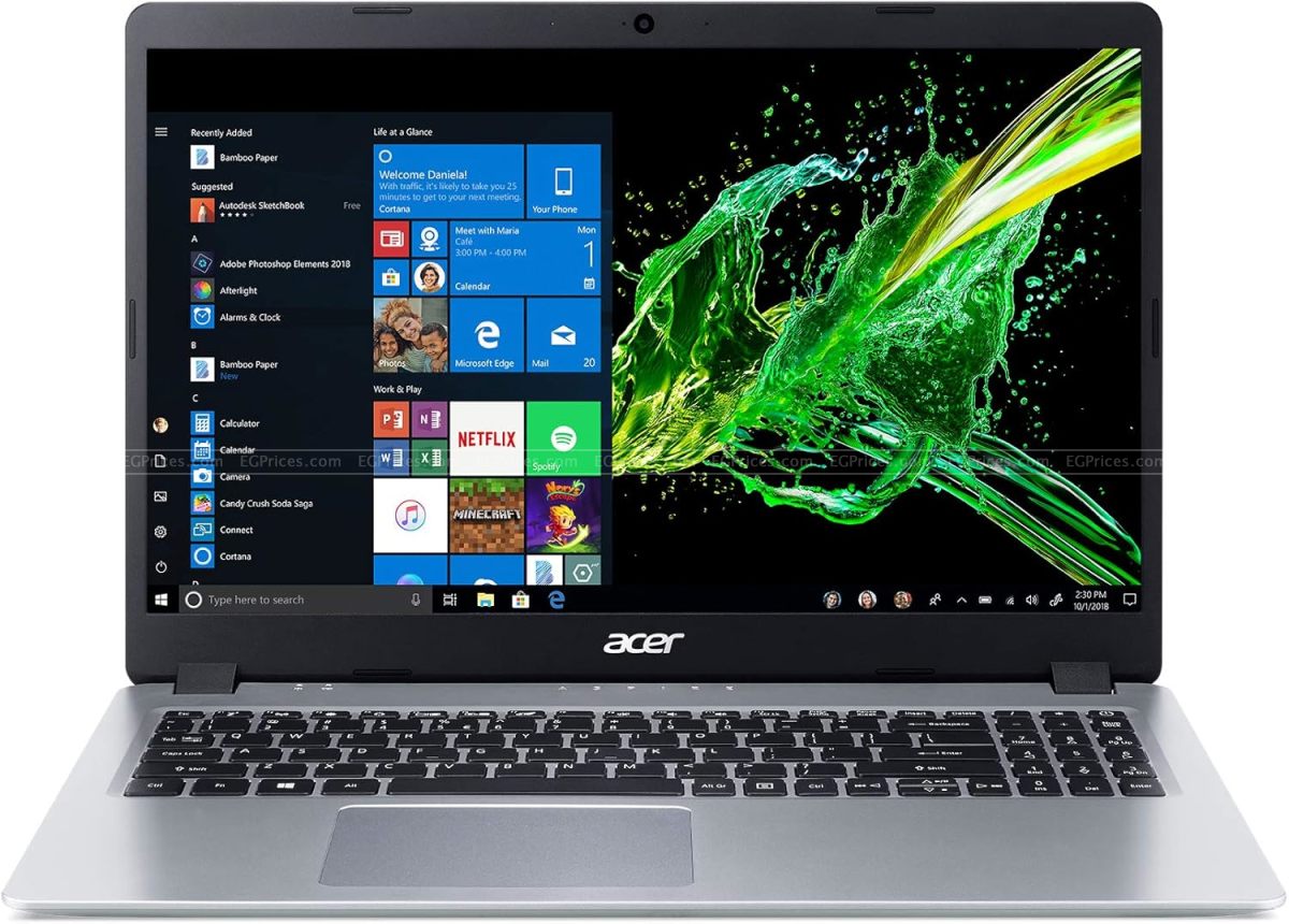 صورة مكبرة ل ايسر اسباير 5 سليم a515-57-55kj لابتوب i5-12450h 8 جيجا 512 جيجا اس اس دي انتل الترا اتش دي جرافكس 15.6 بوصة دوس