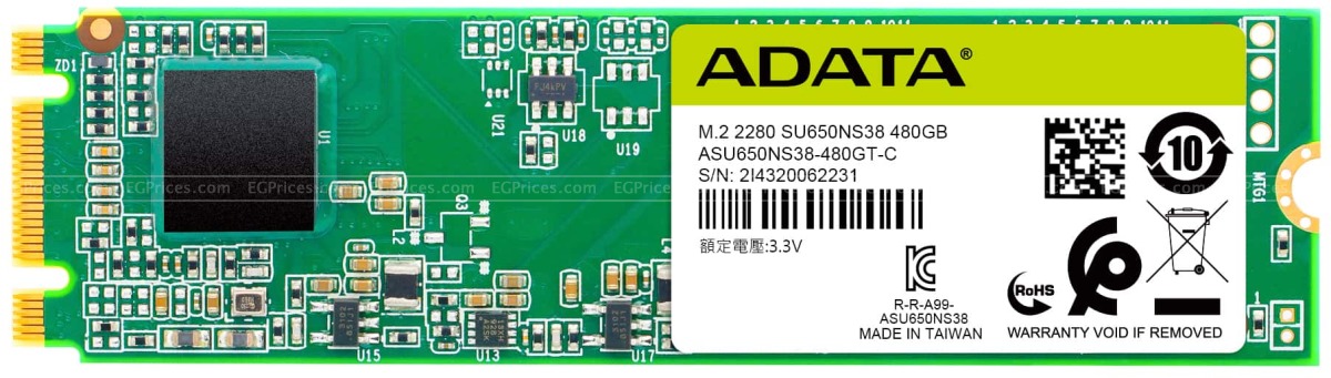 ADATA Ultimate SU650NS38 480GB M.2 2280 SATA 6Gb/s SSD