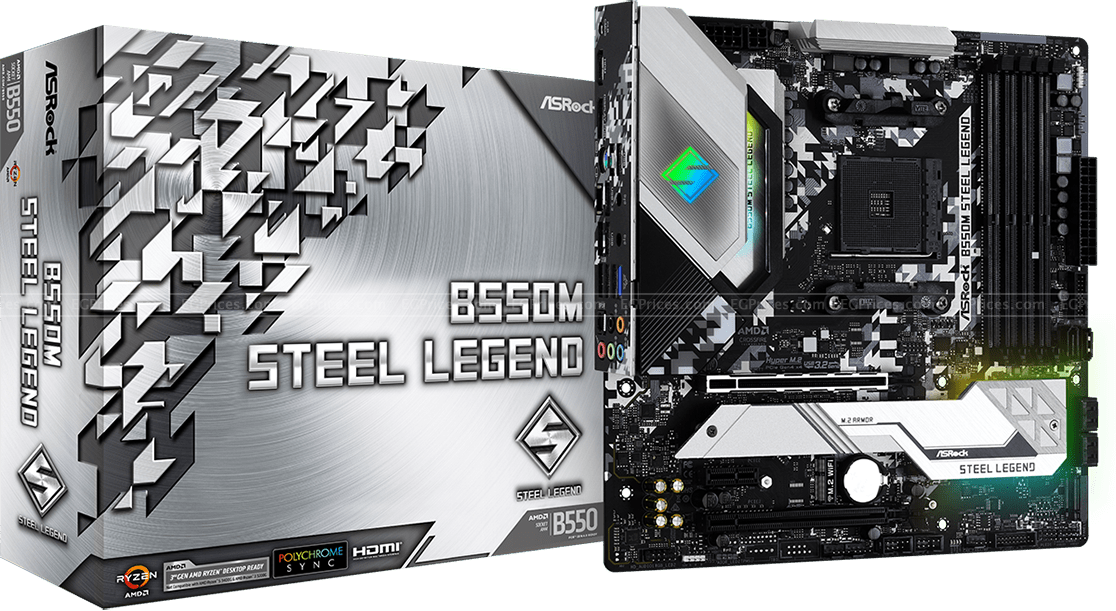 ASRock B550M Steel Legend Socket AM4 Motherboard
