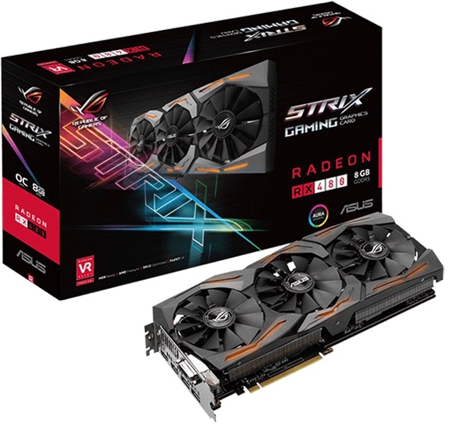ASUS ROG RX 480 STRIX Gaming 8GB GDDR5 (ROG STRIX-RX480-O8G-GAMING)