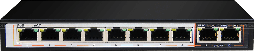 zoom image for DES-F1010P-E 10 Port Unmanaged Switch