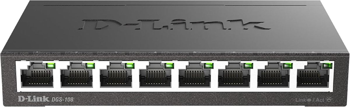 zoom image for D-Link DGS-108 8-Port Gigabit Unmanaged Desktop Switch