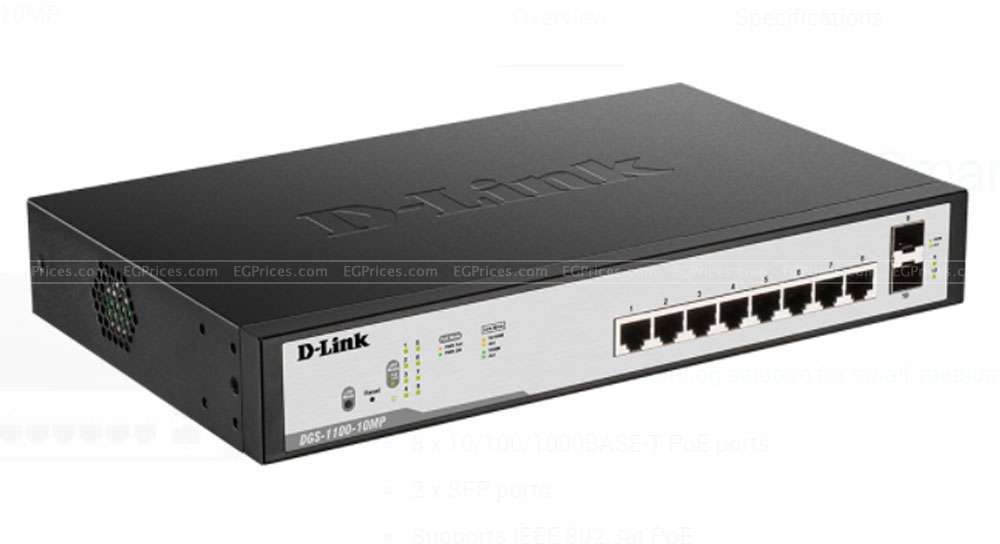 صورة مكبرة ل d-link dgs-f1100–10ps-e poe gigabit managed switch