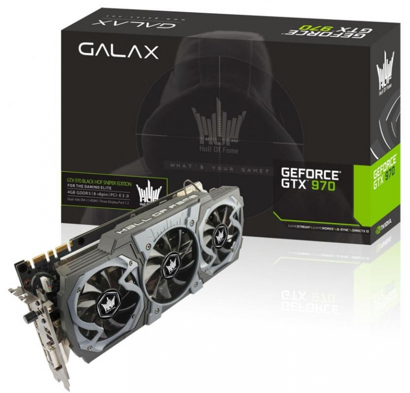 GALAX GeForce GTX 970 BLACK HOF SNIPER EDITION 4GB GDDR5