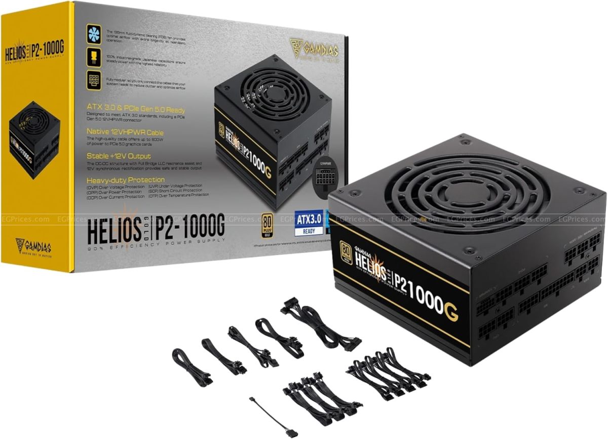 zoom image for HELIOS P2-1000G 1000W 80 Plus Gold Power Supply