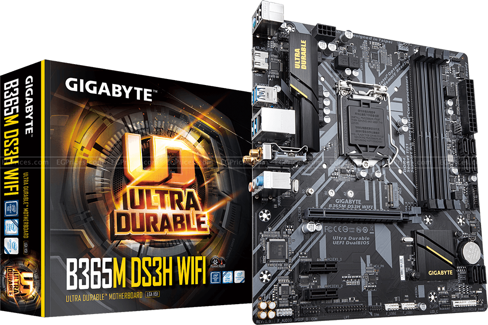Gigabyte B365M DS3H WIFI Ultra Durable Socket LGA 1151 Motherboard (rev