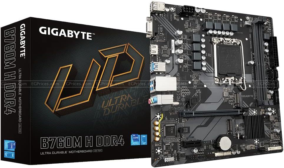 صورة مكبرة ل جيجابايت b760m h ddr4  lga 1700