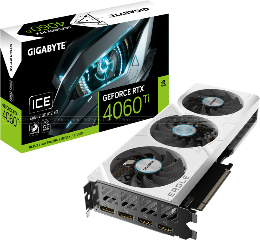 صورة مكبرة ل جيجابايت جي فورس ار تي اكس 4060 ti ايجل oc ice 8 جيجا gddr6