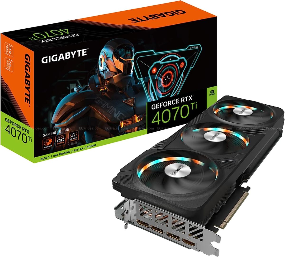 صورة مكبرة ل جيجابايت جي فورس ار تي اكس 4070 ti جيمنج oc ‏12 جيجا gddr6x