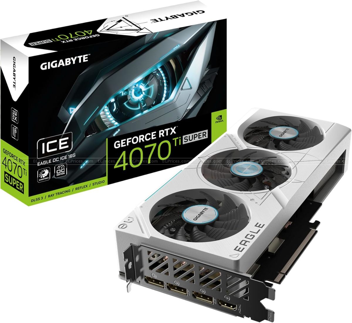 صورة مكبرة ل جيجابايت جي فورس ار تي اكس 4070 ti سوبر ايجل oc ice 16 جيجا gddr6x