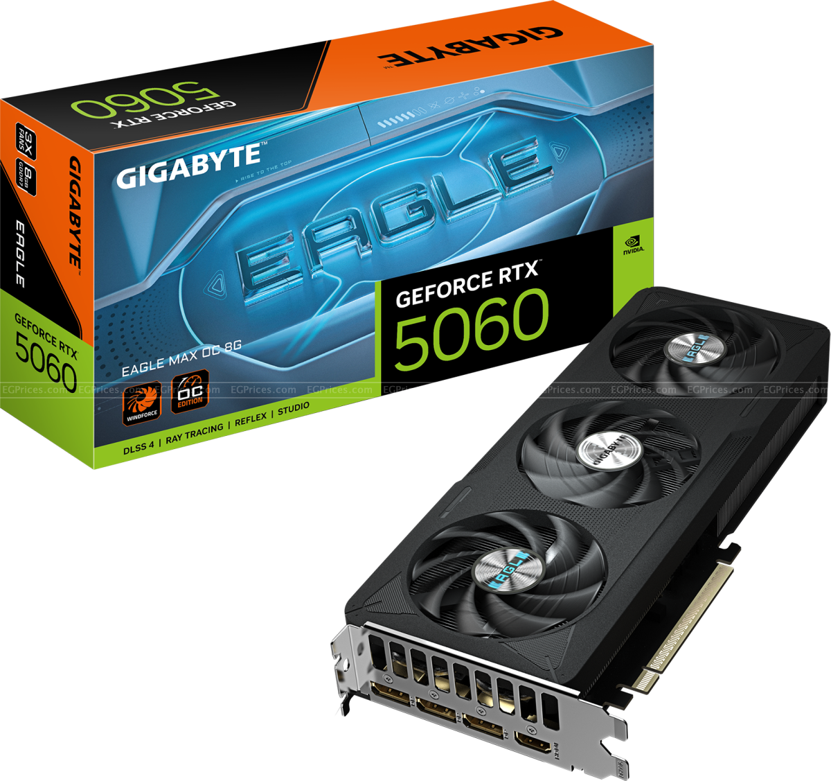 صورة مكبرة ل جيجابايت جي فورس ار تي اكس 5060 ايجل ماكس oc 8 جيجا