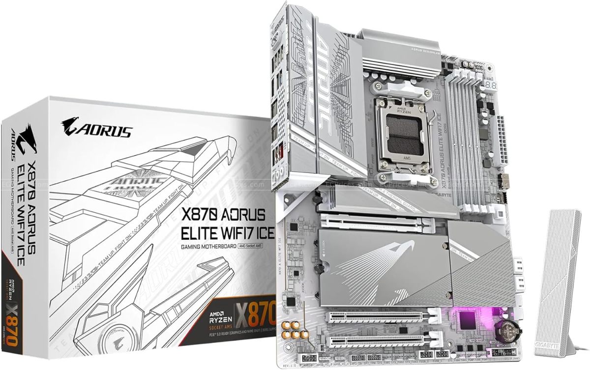 zoom image for X870 AORUS ELITE WIFI7 ICE AM5 Motherboard