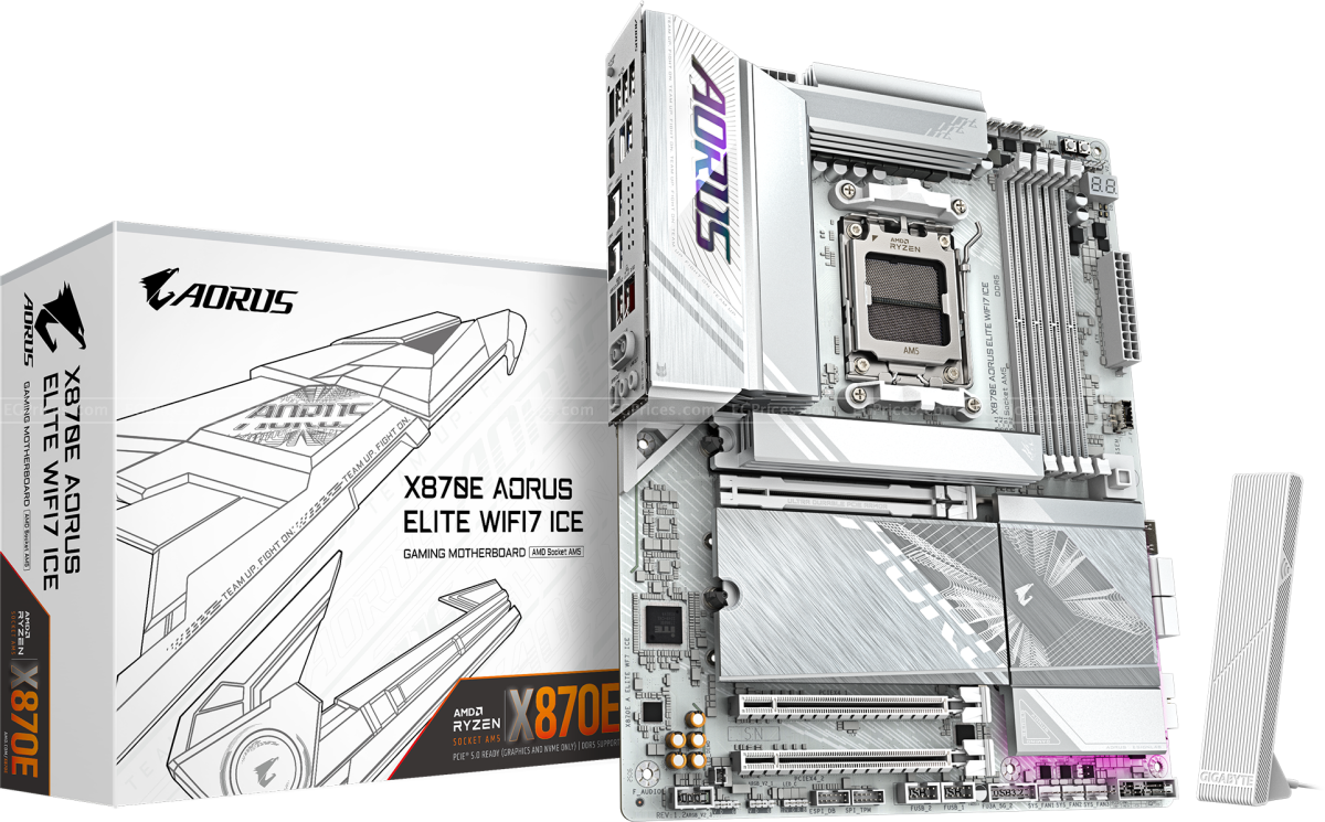 صورة مكبرة ل جيجابايت x870e اوراس ايليت wifi7 ايس  am5
