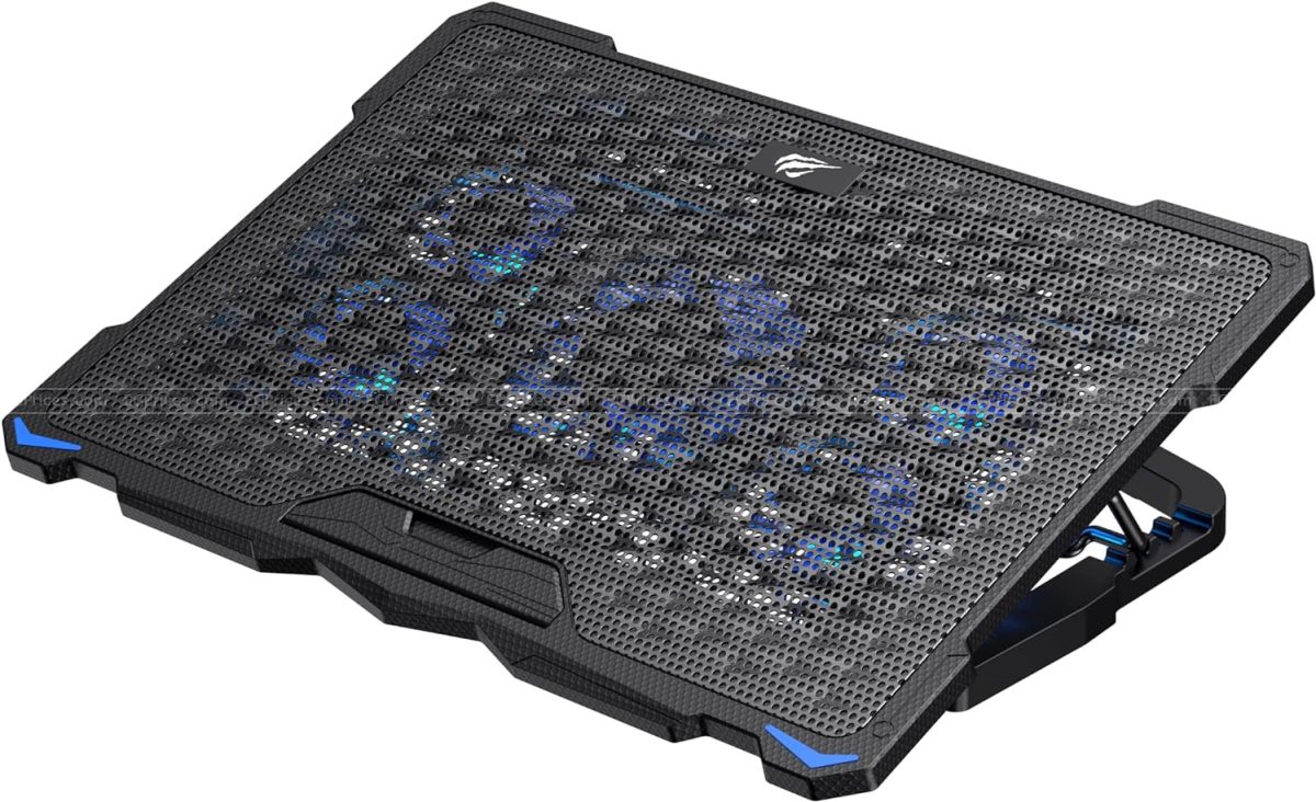 صورة مكبرة ل هافيت f2076 لوحة تبريد لابتوب مع 4 مراح صامتة