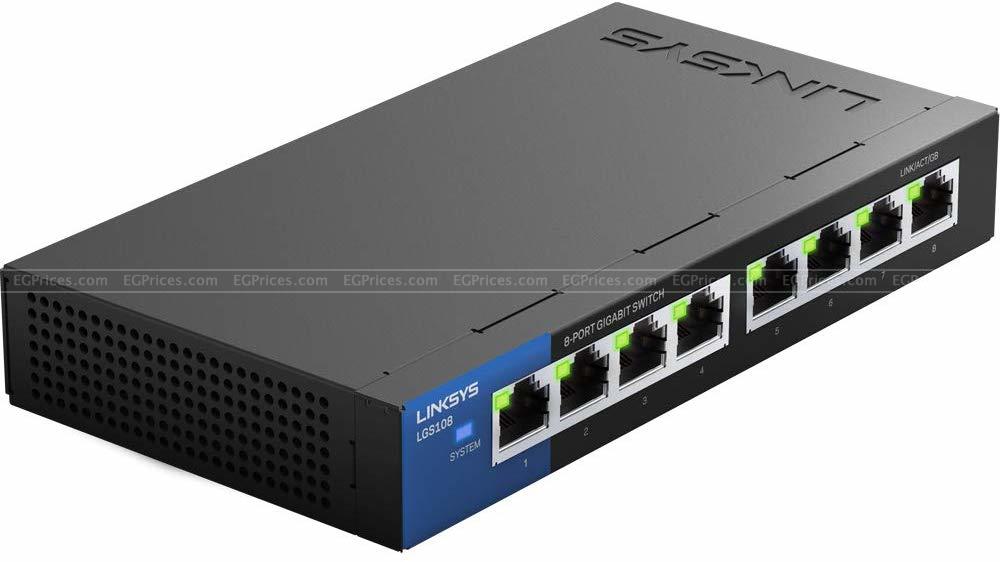 صورة مكبرة ل Linksys LGS108 8 Port Business Desktop Gigabit Switch