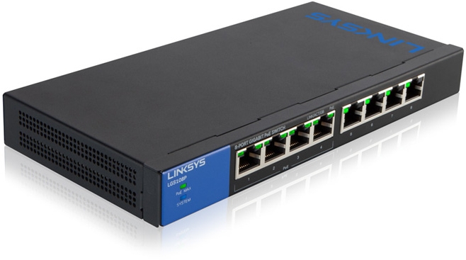 zoom image for LGS108P-EU 8-Port Gigabit POE Ethernet Switch