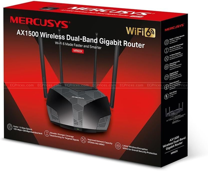 صورة مكبرة ل ميركوسيس mr60x واي فاي 6  ax1500
