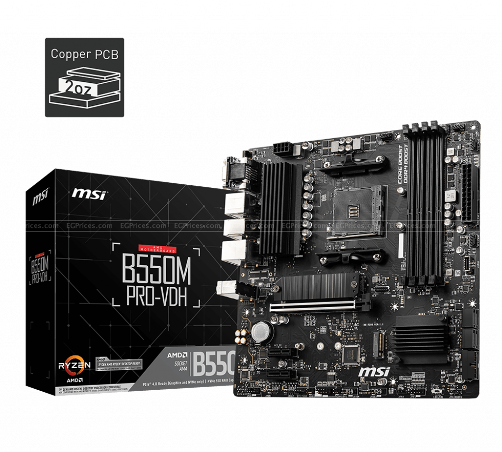 MSI B550M PROVDH Socket AM4 Motherboard