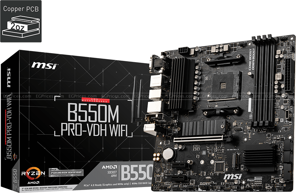 zoom image for B550M PRO-VDH WIFI Socket AM4 Motherboard