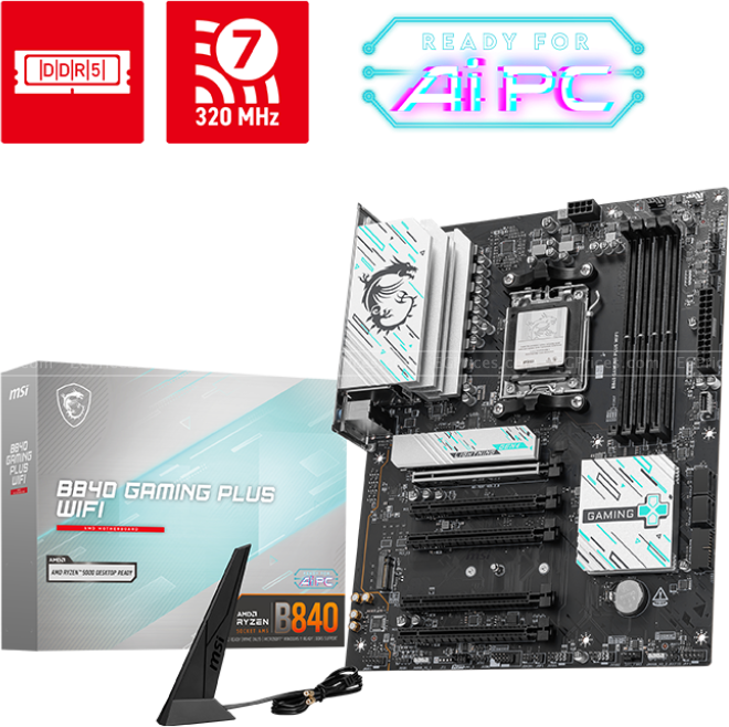 صورة مكبرة ل ام اس اي b840 جيمنج بلاس واي فاي am5