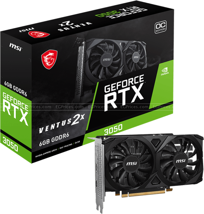 zoom image for GeForce RTX 3050 VENTUS 2X E OC 6GB GDDR6