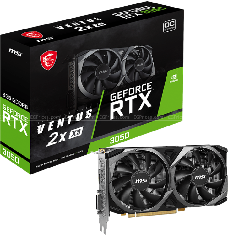 zoom image for GeForce RTX 3050 Ventus 2X XS OC 8GB GDDR6