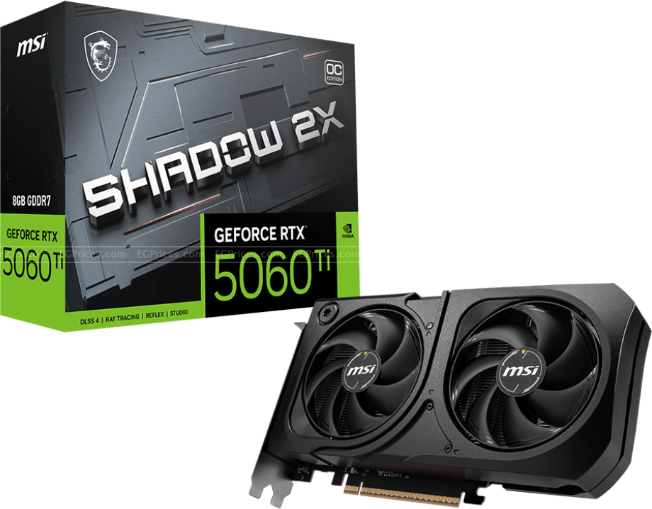 صورة مكبرة ل ام اس اي جي فورس ار تي اكس 5060 ti شادو 2x oc بلاس 8 جيجا