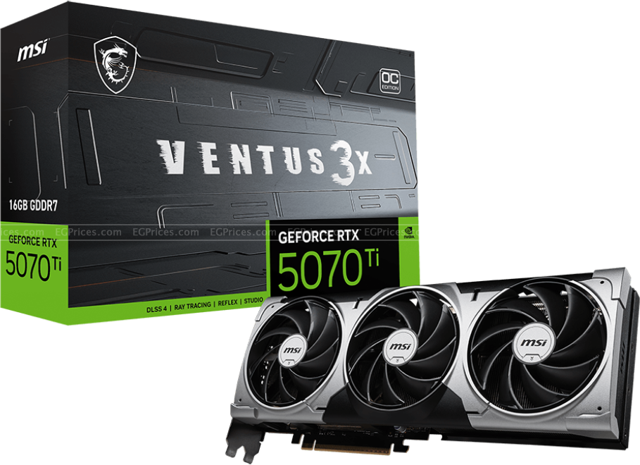 zoom image for GeForce RTX 5070 Ti VENTUS 3X OC 16GB GDDR7