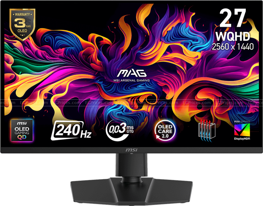 صورة مكبرة ل ام اس اي ماج 273qp qd-oled x24 شاشة 27 بوصة للألعاب wqhd