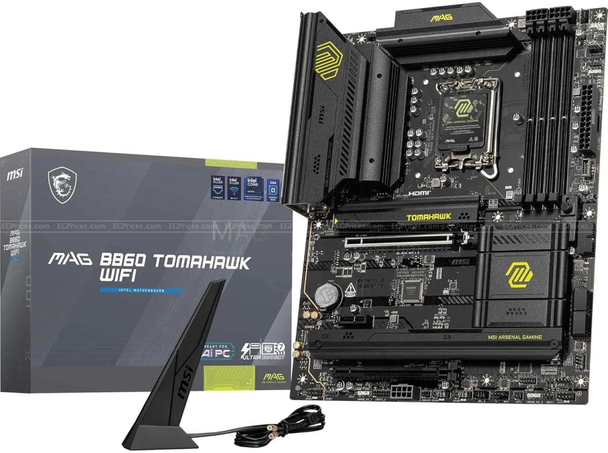 صورة مكبرة ل ام اس اي ماج b860 توماهوك واي فاي  lga 1851