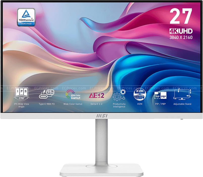 صورة مكبرة ل ام اس اي مودرن md272uphw شاشة 27 بوصة 4k الترا اتش دي ips