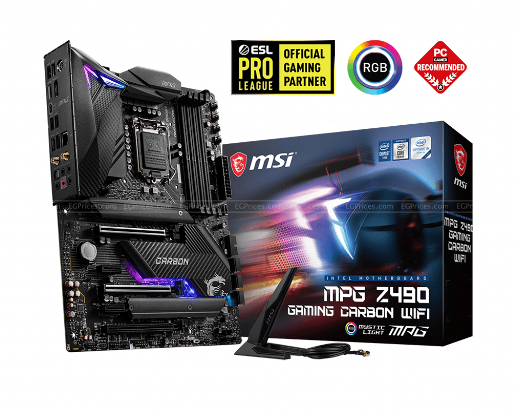 MSI MPG Z490 GAMING CARBON WIFI Socket LGA 1200 Motherboard