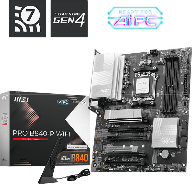 صورة مكبرة ل ام اس اي برو b840-p واي فاي  am5