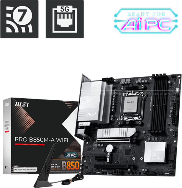 zoom image for PRO B850M-A WIFI Socket AM5 Motherboard