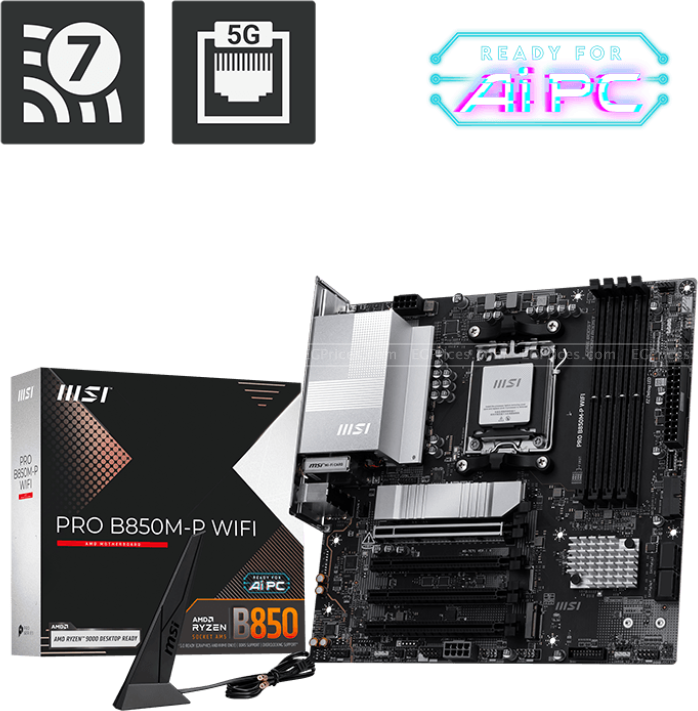 صورة مكبرة ل ام اس اي برو b850m-p واي فاي am5