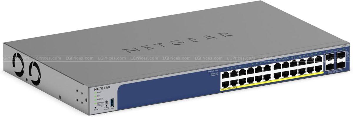 صورة مكبرة ل نت جير gs728txp  سمارت جيجابت ايثرنت 28 منفذ