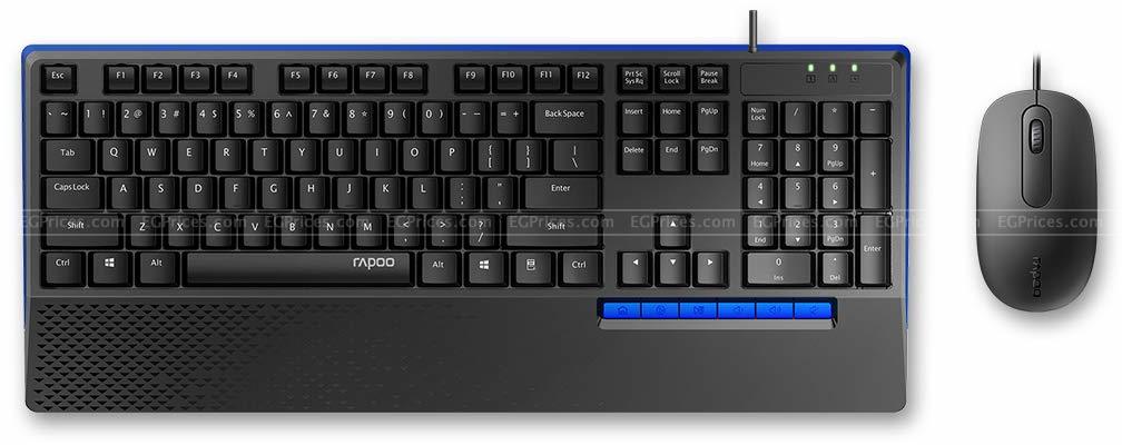zoom image for Rapoo NX2000 Wired Optical Mouse And Keyboard Combo