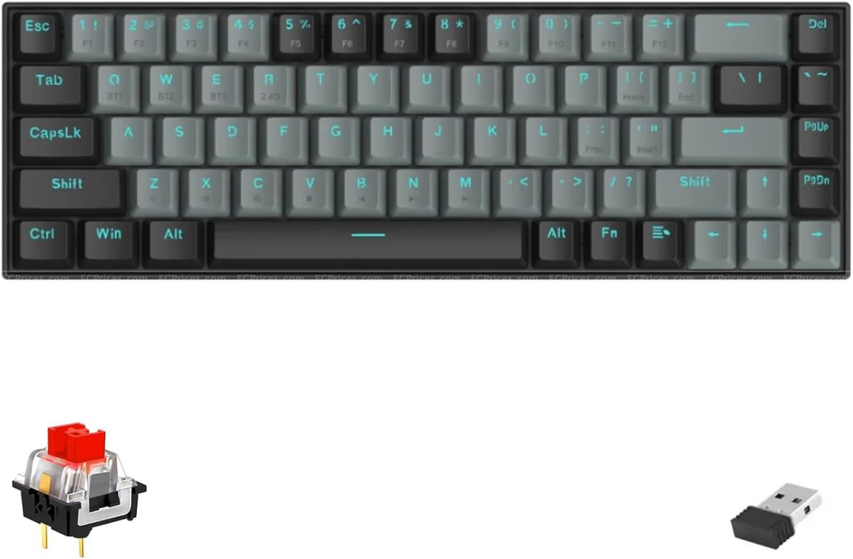 صورة مكبرة ل ريدراجون k662 كيبورد ميكانيكال وايرلس نظام مزدوج