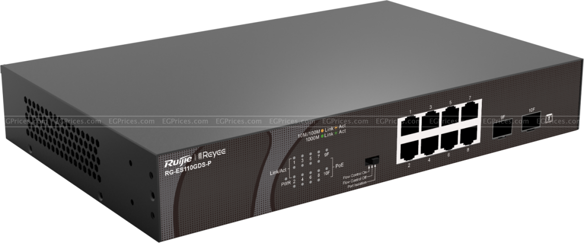 صورة مكبرة ل رويجي rg-es110gds-p  10 منفذ 10/100/1000 ميجا بت غير مدار poe
