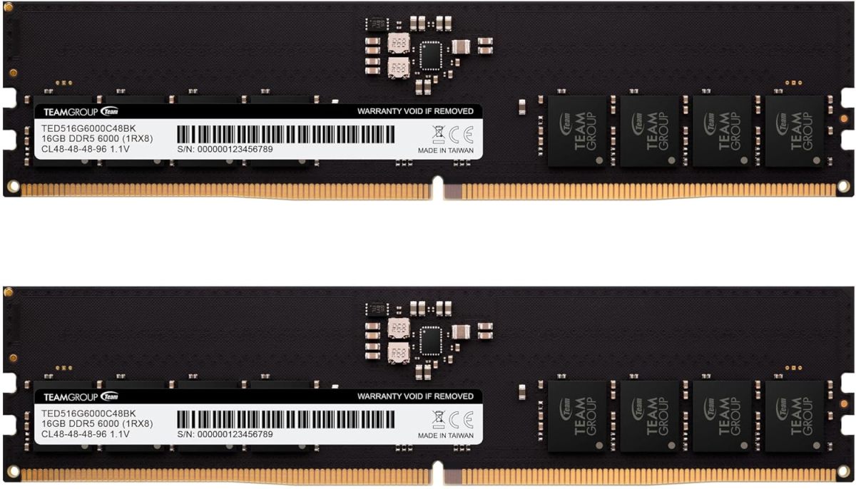 zoom image for Team Elite 32GB (1x32GB) DDR5 6000Mhz Desktop Memory