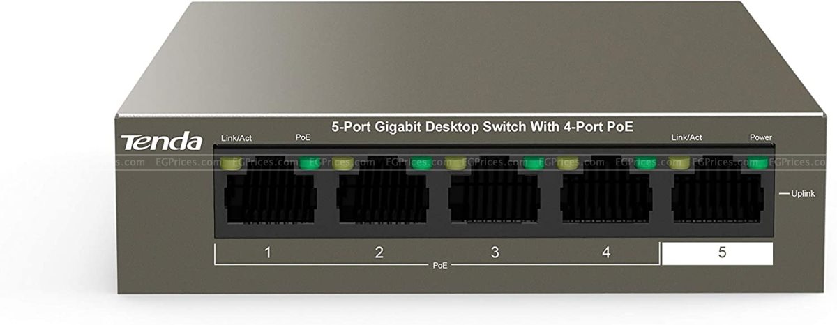 صورة مكبرة ل Tenda TEG1105P-4-63W 5-Port Gigabit Desktop Switch
