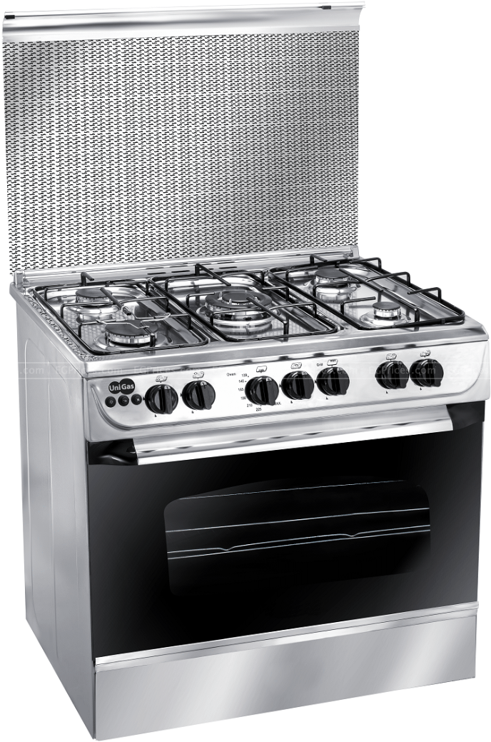 Unionaire C6080SSAC186F 5 Burners Freestanding Gas Cooker