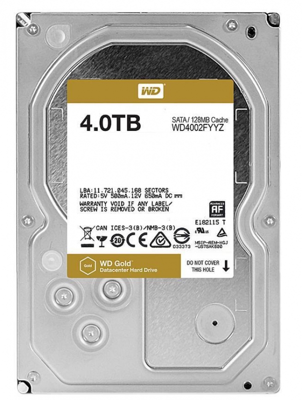 Western Digital (WD) Gold Enterprise Class WD4002FYYZ 4TB SATA 6.0Gb/s HDD