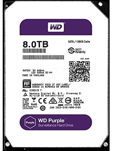 صورة مكبرة ل Western Digital (WD) Purple Surveillance WD80PURZ 8TB 64MB Cache Internal HDD