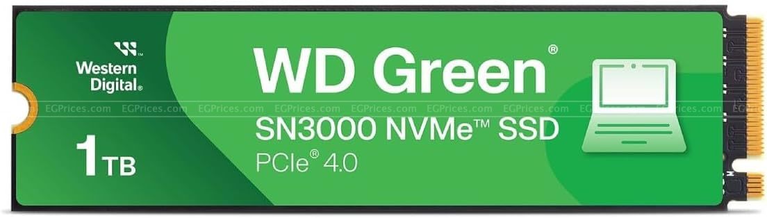صورة مكبرة ل ويسترن ديجيتال wd جرين sn3000 اس اس دي 1 تيرا nvme داخلي