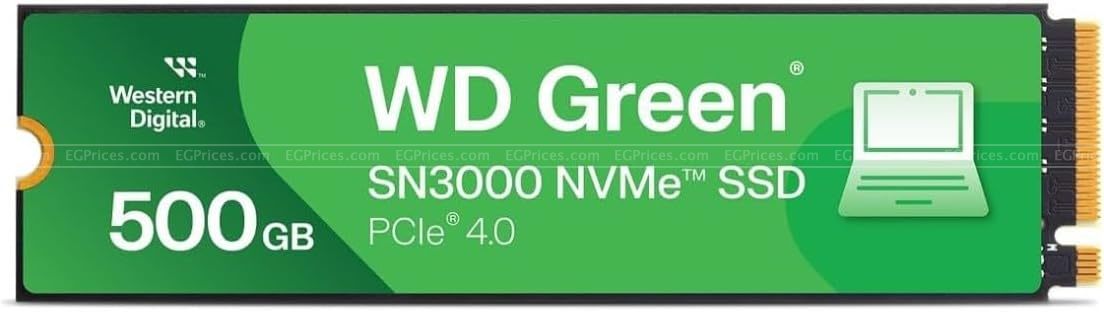 zoom image for WD Green SN3000 500GB NVMe Internal SSD