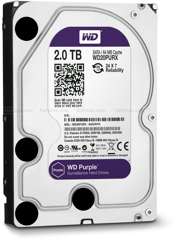 zoom image for (WD) Purple WD20PURX 2TB SATA 6.0Gb/s HDD