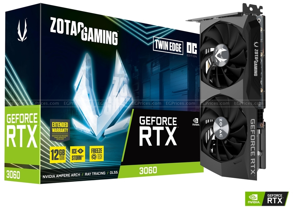 zoom image for ZOTAC GAMING GeForce RTX 3060 Twin Edge OC 12G DDR6