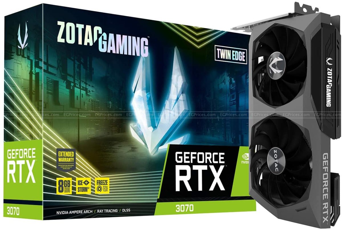 صورة مكبرة ل زوتاك جيمنج جى فورس rtx 3070 twin edge ‏8 جيجا gddr6